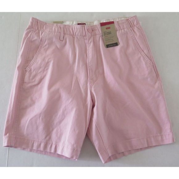 Levi's A10430015 Men's Sz L Silver Pink Flat Front 8" XX Chino EZ Stretch Shorts - Picture 1 of 8